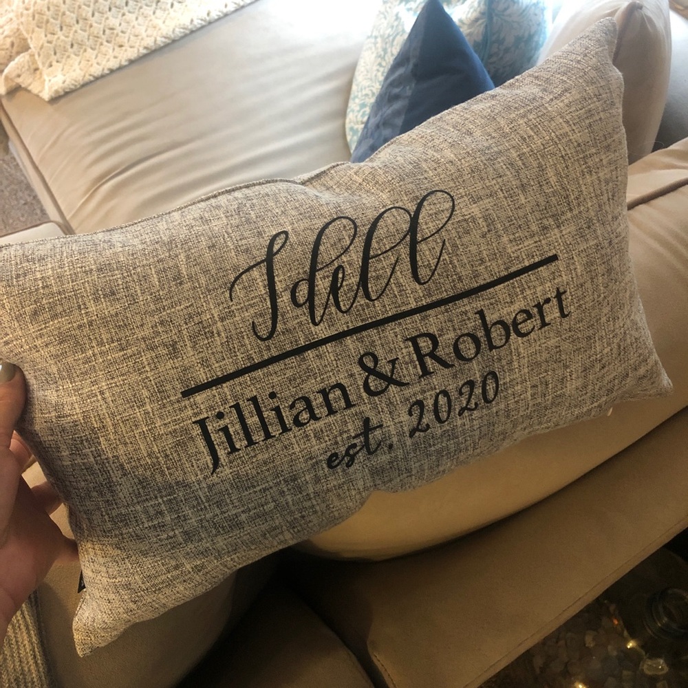 Custom Personalized Wedding Anniversary Pillow